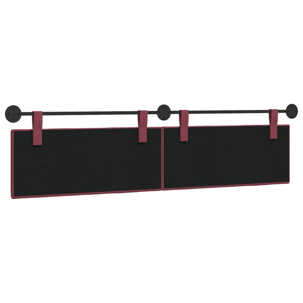 vidaXL Hanging Headboard Wine Red Fabric