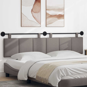 vidaXL Hanging Headboard Taupe Fabric