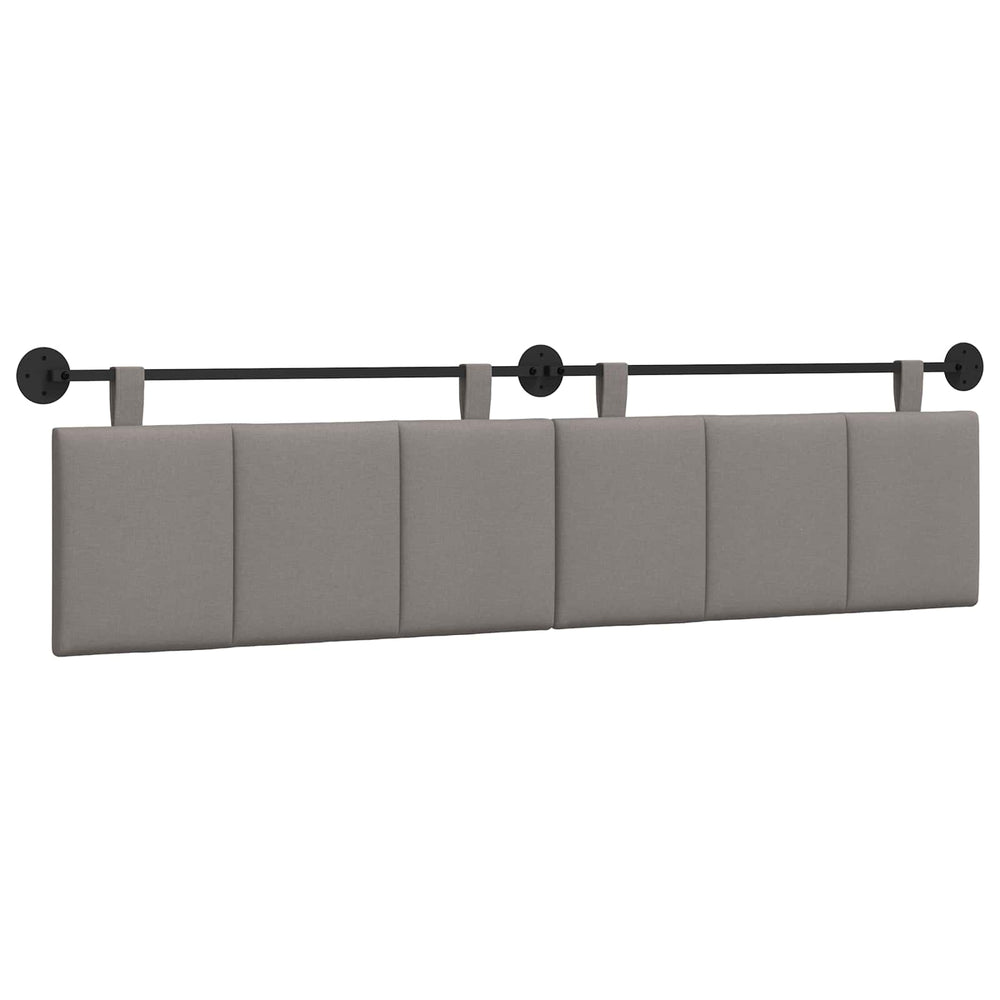 vidaXL Hanging Headboard Taupe Fabric