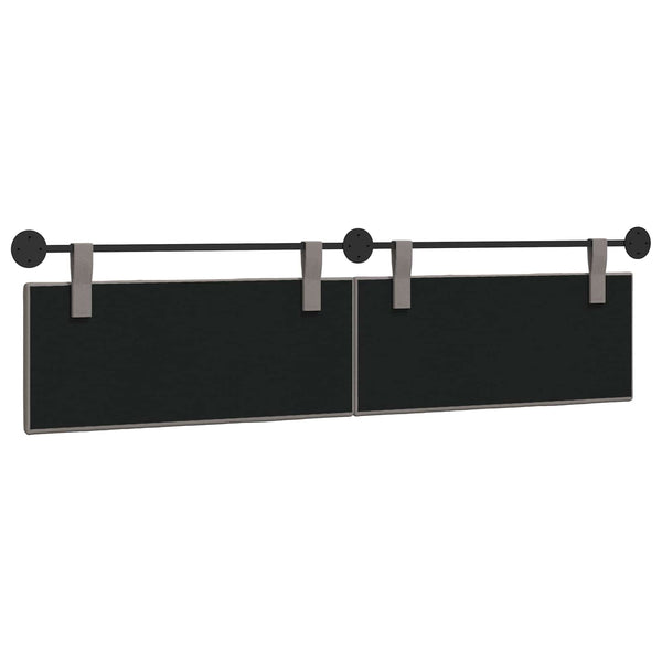 vidaXL Hanging Headboard Taupe Fabric