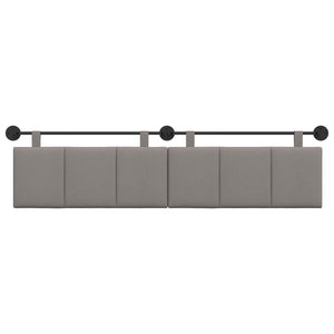 vidaXL Hanging Headboard Taupe Fabric