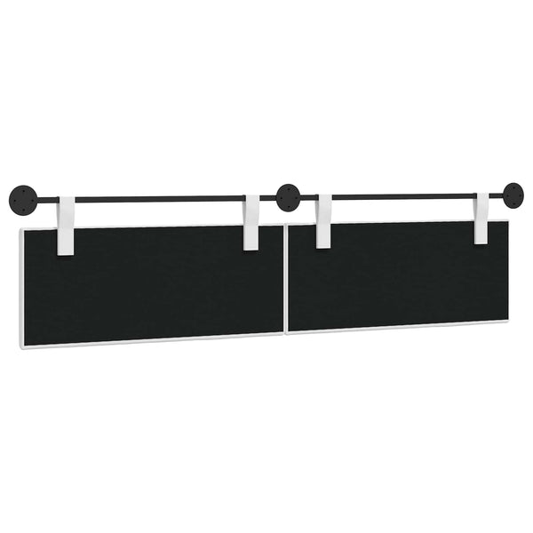 vidaXL Hanging Headboard White Fabric