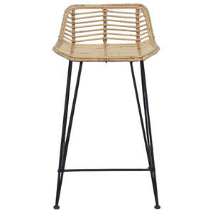 Barhocker 2er Set Rattan Natur