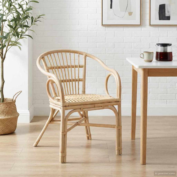 Stapelstuhl Rattan Natur