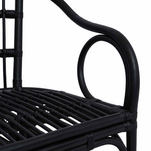 Schwarzer Stapelstuhl Rattan