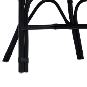 Schwarzer Stapelstuhl Rattan