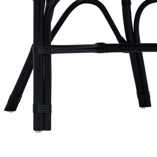 Schwarzer Stapelstuhl Rattan