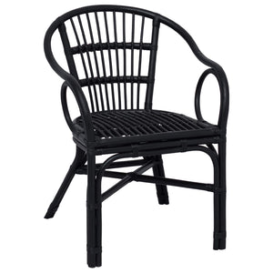 Schwarzer Stapelstuhl Rattan