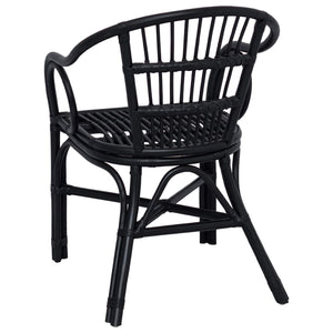 Schwarzer Stapelstuhl Rattan