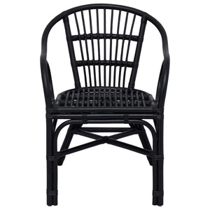 Schwarzer Stapelstuhl Rattan