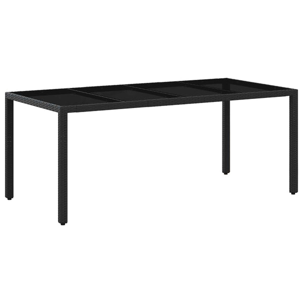 Outdoor Esstisch Set, 7-teilig, PE-Rattan