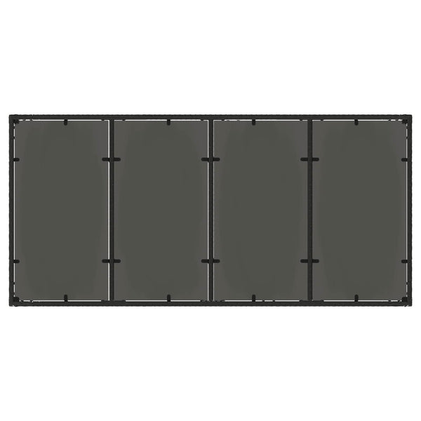 Outdoor Esstisch Set, 7-teilig, PE-Rattan
