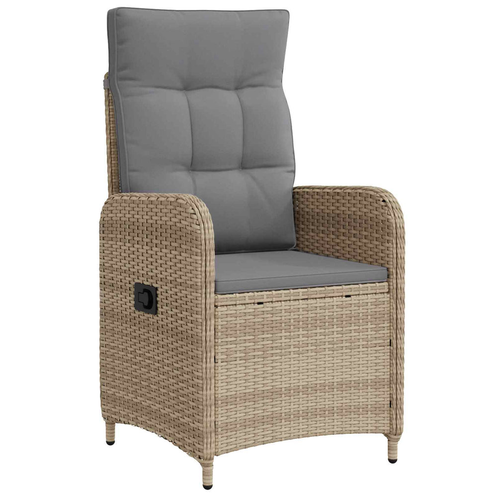 Outdoor Tisch Set mit Kissen Beige/Hellgrau