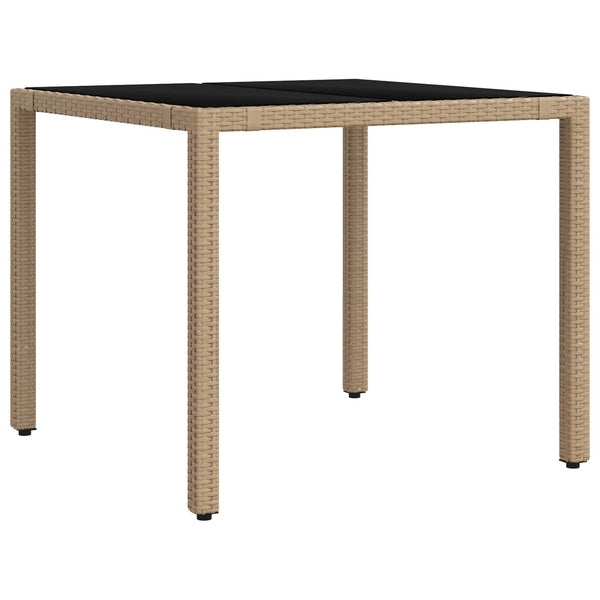 Outdoor Tisch Set mit Kissen Beige/Hellgrau