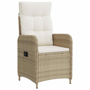 Outdoor Tisch Set Beige/Cremeweiß mit Kissen