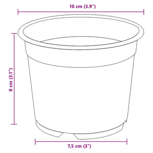 Terrakotta Blumentöpfe, 50er Set, Ø10cm