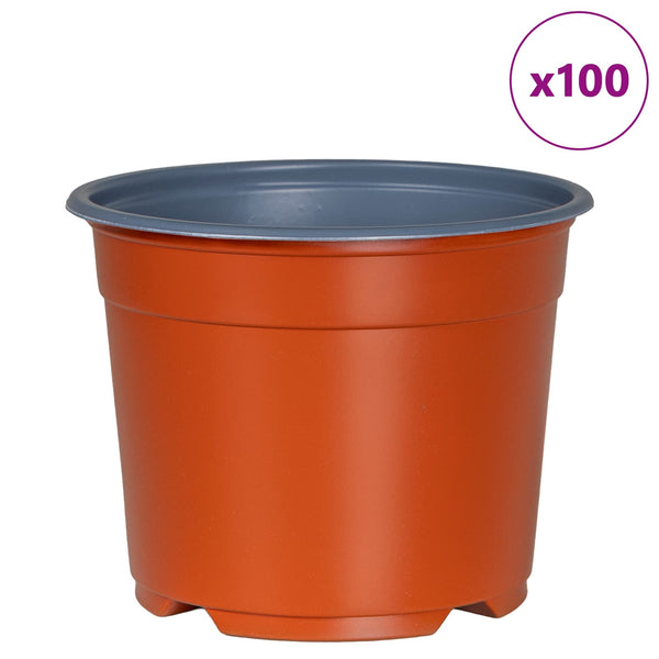 Runder Blumentopf Terrakotta Ø10cm, 100er-Pack
