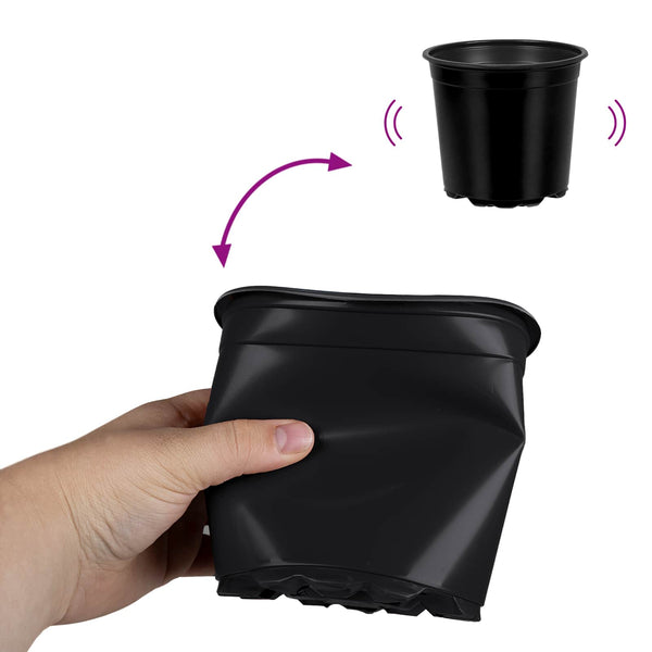 Blumentopf Schwarz 15cm - 100er Set