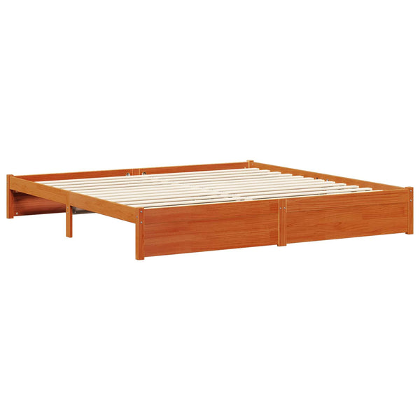 Massivholz Kiefer Bettrahmen mit Kopfteil