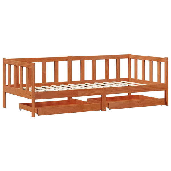 Tagesbett Kiefer Massivholz mit Kopfteil