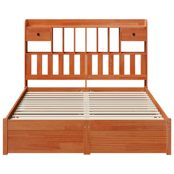 Bücherregal Bettgestell 200x140 cm Braun