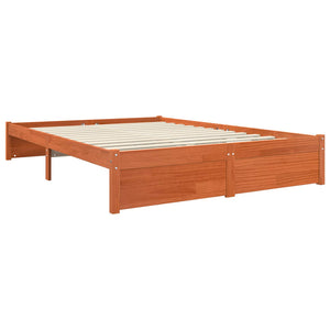 Bücherregal Bettgestell Wachsbraun 200x150 cm