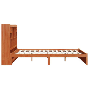 Bücherregal Bettgestell Wachsbraun 200x150 cm