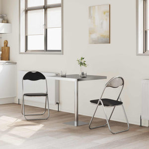Klappstühle 2er Set Schwarz Grau
