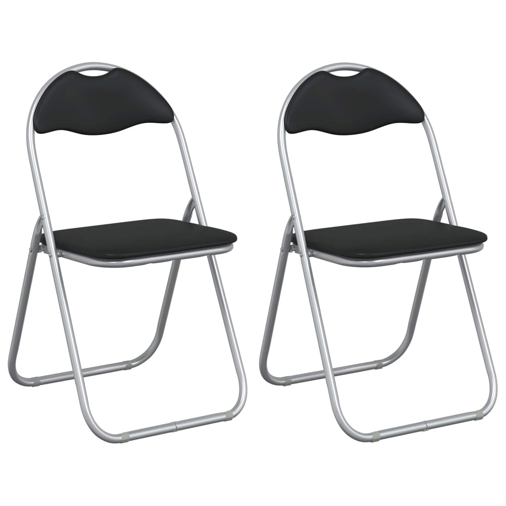 Klappstühle 2er Set Schwarz Grau