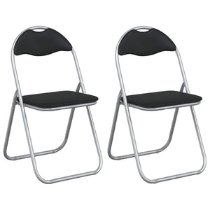 Klappstühle 2er Set Schwarz Grau