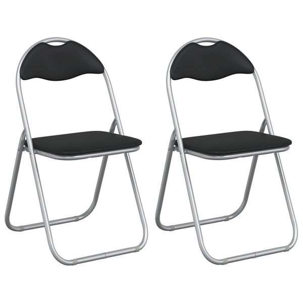 Klappstühle 2er Set Schwarz Grau