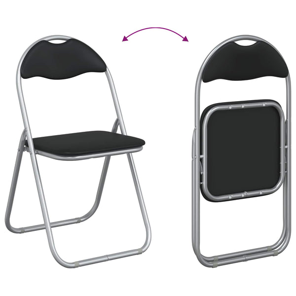 Klappstühle 2er Set Schwarz Grau