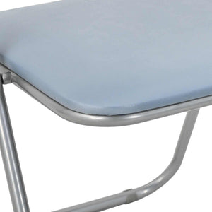 Klappstuhl 2er Set Grau Kunstleder