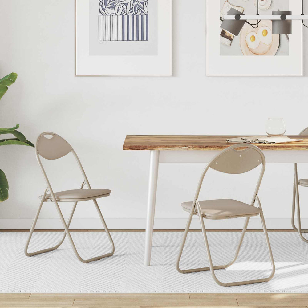 Klappstuhl 2er Set Sand Kunstleder