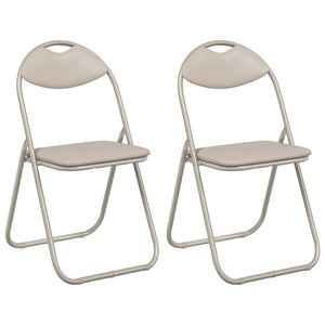 Klappstuhl 2er Set Sand Kunstleder
