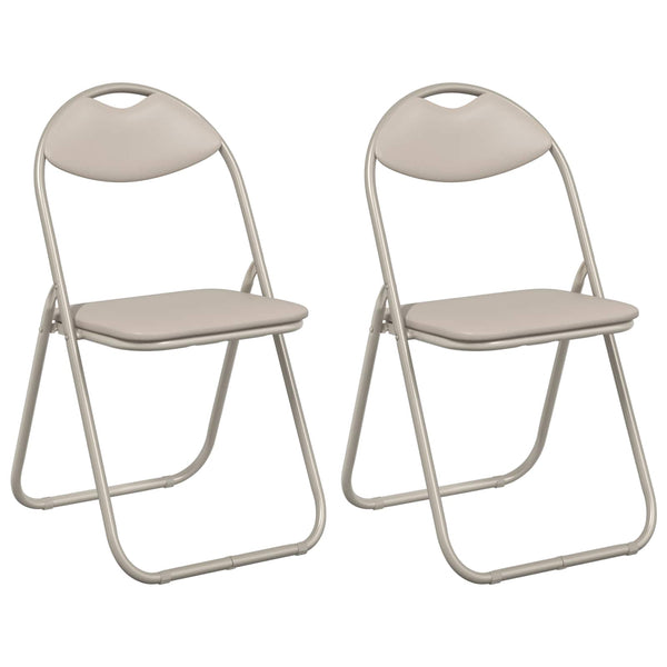 Klappstuhl 2er Set Sand Kunstleder