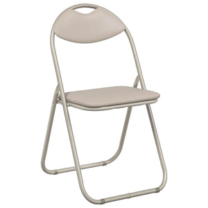 Klappstuhl 8er Set Sand Kunstleder