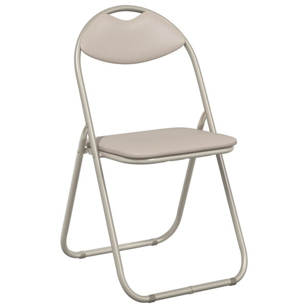Klappstuhl 8er Set Sand Kunstleder