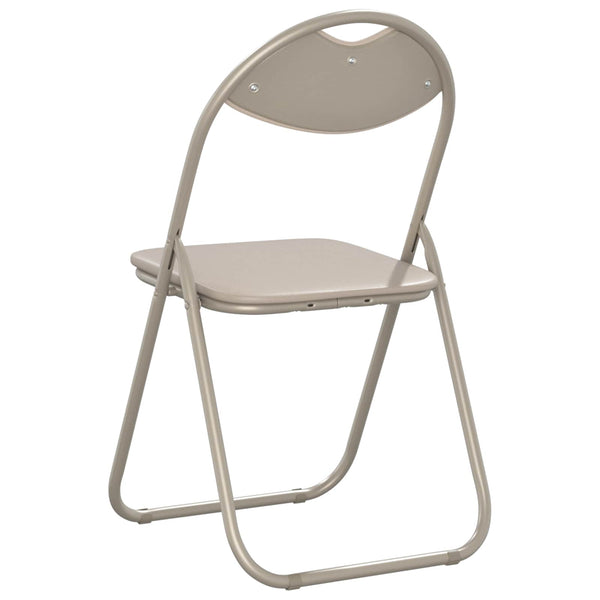 Klappstuhl 8er Set Sand Kunstleder