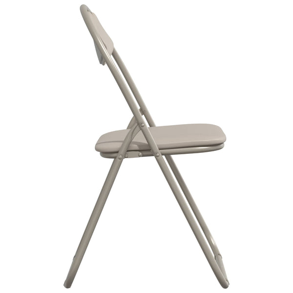 Klappstuhl 8er Set Sand Kunstleder