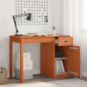 Schreibtisch Kiefer Massivholz 100x50 cm Wachsbraun