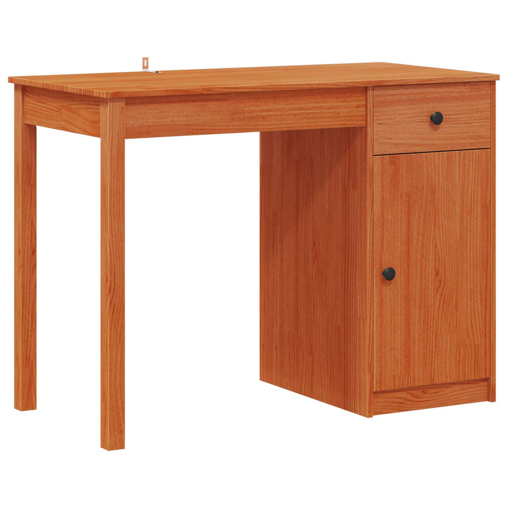 Schreibtisch Kiefer Massivholz 100x50 cm Wachsbraun