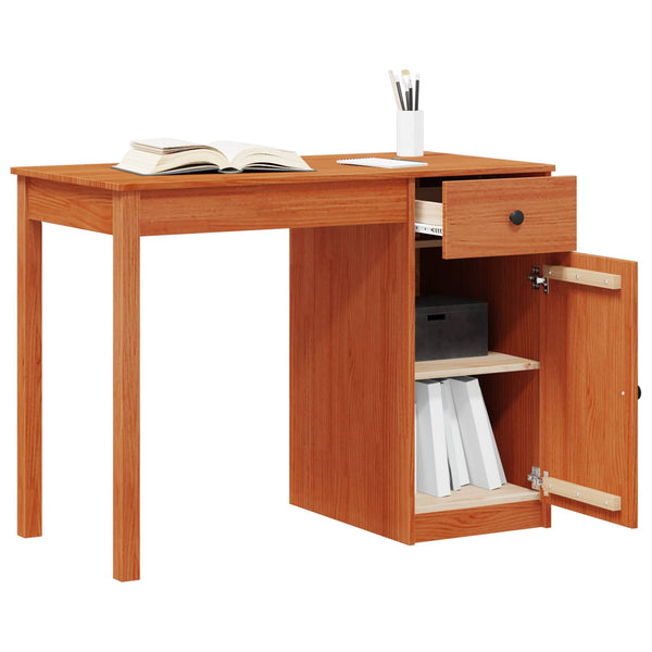 Schreibtisch Kiefer Massivholz 100x50 cm Wachsbraun