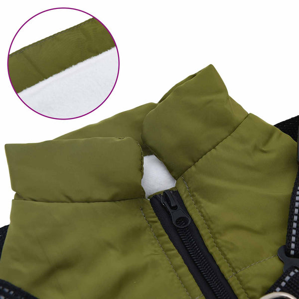 Hundemantel Olive L32 Fleece & Polyester