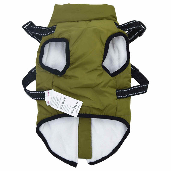 Hundemantel Olive L32 Fleece & Polyester
