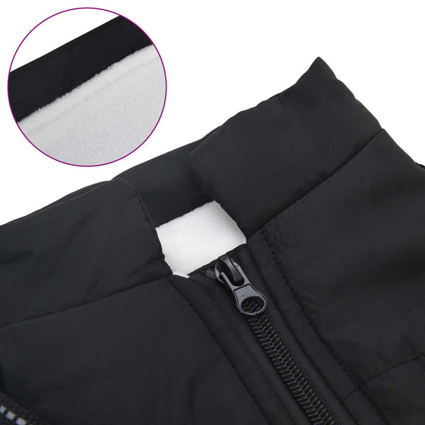 Schwarzer Hundemantel Fleece Polyester L32