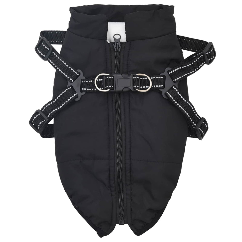 Schwarzer Hundemantel Fleece Polyester L32