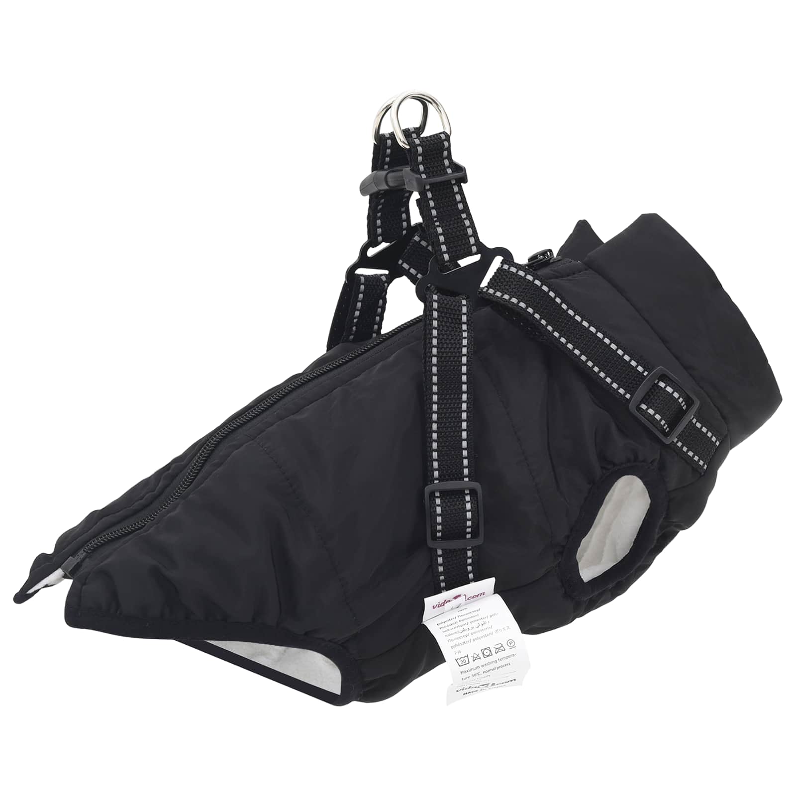 Hundemantel Schwarz Fleece L36