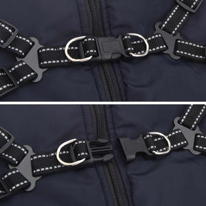 Marineblauer Hundemantel Fleece L44