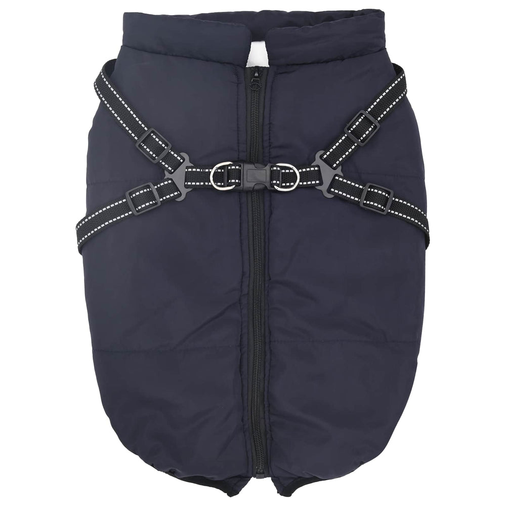 Marineblauer Hundemantel L48